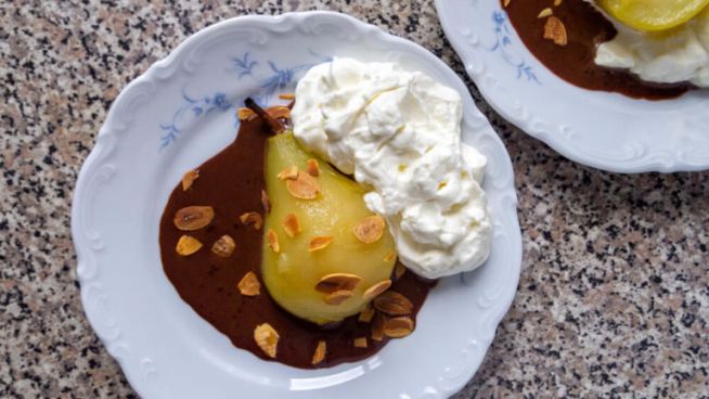 Birnen Schöne Helene – Poires Belle Hélène – Frankreich